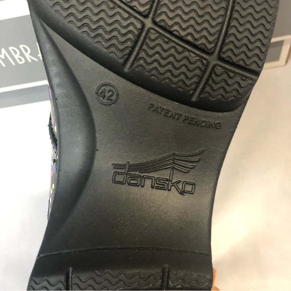 NIB Dansko LT Pro Patent Confetti polka dot slip on clogs multi size - Picture 3 of 11